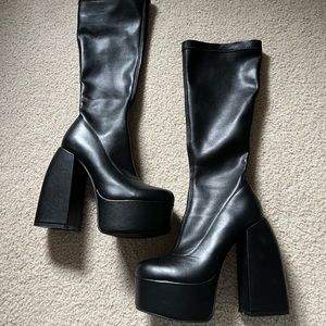 Black Platform Boots